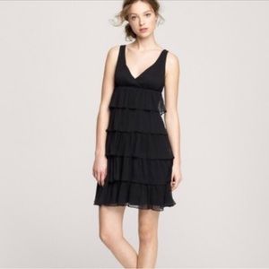 JCREW Zadie Silk Chiffon cocktail dress SIZE 8 NAVY BLUE